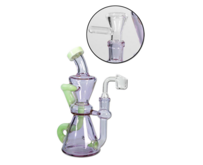 Blaze Recycle Glasbong Twister Diffusor Lila Gruen